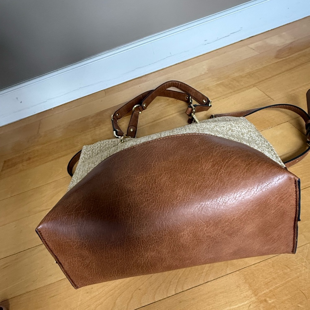 NWOT Calvin Klein Sonoma Straw Tote Bag - Picture 5 of 7